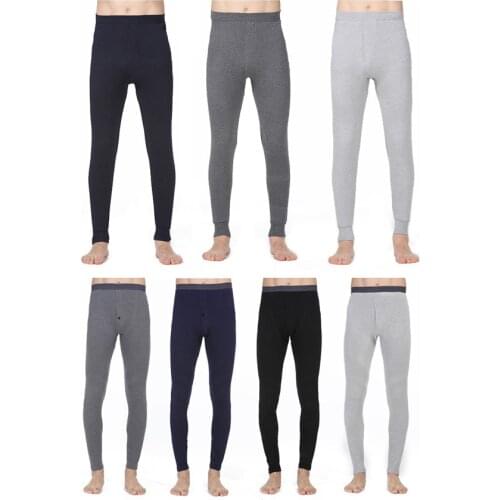 Hot Sale Men Cotton Winter Warm Thermal Pants Leggings Thin Solid Long Johns Solid Male Underwear