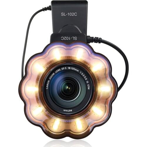 Seafrogs Macro Led Ring Light Flash Speedlite with Adapter ring for Nikon D5100 D3100 Series Canon 5D Mark II 7D 10D Olympus