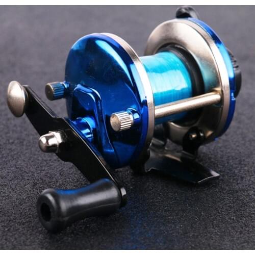Metal Fishing Drum Wheel Labor-Saving Mini Trolling Ice Fishing Reel Spinning Wheel Adjustable Wheel Fish Tackle Tool With Line