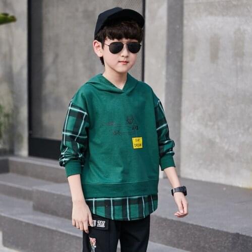 Fashion Boys Clothes Long Sleeve Sweatshirts Hoodies Autumn Cotton Cartoon Children Kids Hood Sweatshirt Boy Tops Outwear Costum