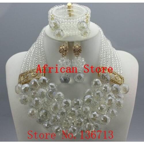 Fashionable African Beads Jewelry Sets Purple Crystal Beads Jewelry Set 4mm Nigerian Wedding Necklace Jewelry Set L042