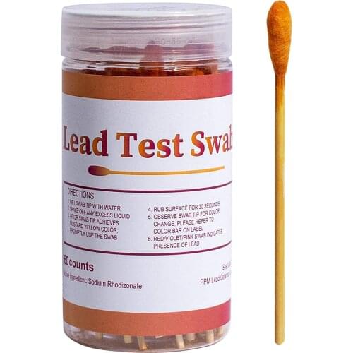 60pcs Instant Lead Test Kit Accurate Non-toxic Cotton Swab or All Painted Surfaces Ceramics Plates Metal Wood Dropshipping
