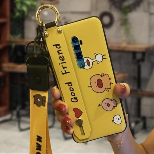 Lanyard Phone Holder Phone Case For Oppo Reno 10X ZOOM Anti-dust Shockproof For Girls New Silicone