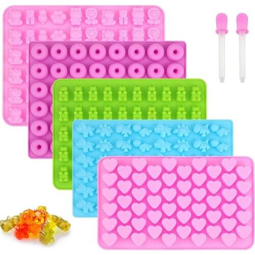 Mini Dinosaur Silicone Candy Mold Non-stick Fudge Chocolate Gelatin Tray Ice Cube Tray Jelly Chocolate Mold
