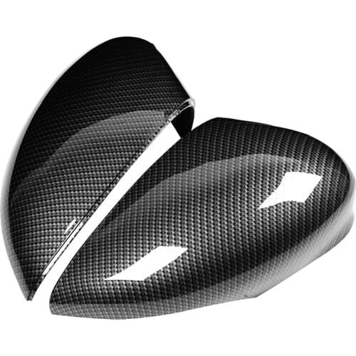 Rearview Mirror Cover Replacement Carbon Fiber Style Fits for Ford Fiesta 2009 2010 2011 2012 2013 2014 2015 Side Mirror Cap