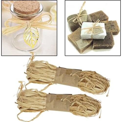 Raffia Natural Rope DIY Crafts Wedding Invitation Gift Packing Rope Natural Raffia Grass Rope Wedding Party Decor