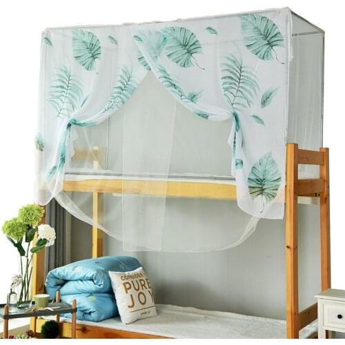 High Density Square Mosquito Net Insect Repellent NET Printed Flamingo Green Leaf Privacy Protection Easy Installation & Carry