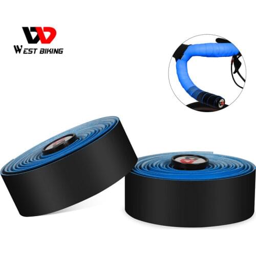 WEST BIKING Soft Road Bike Handlebar Tape End Plug EVA Bicycle Handle Bar Tape Professional Cycling Damping Anti-Vibration Wrap
