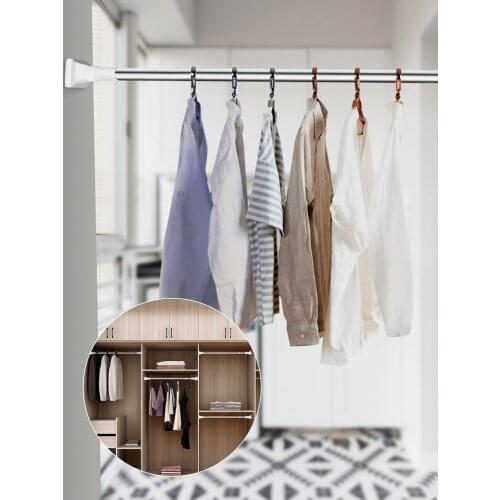 1pc Extendable Bathroom Hanging Shower Curtain Rods Adjustable Telescopic Pole Rod Hanger for Curtain Wardrobe Accessories