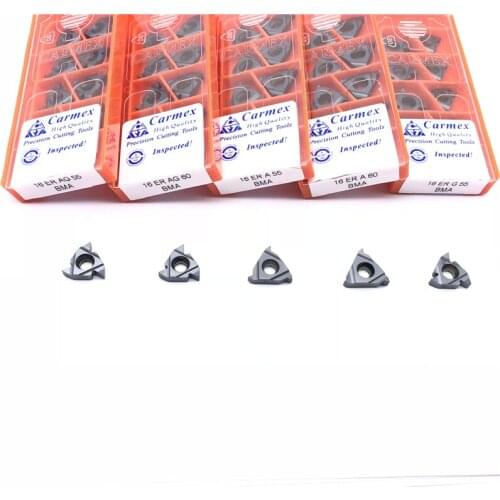 16IR AG60 A60 G60 AG55 A55 G55 BMA Thread turning tool Carbide Insert Threading CNC Lathe Cutter Tool