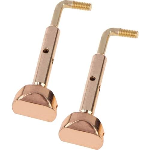 2 Pieces Copper Violin Chin Rest Chinrest Gold Clamp Screw for 3/4 4/4 Violin Fiddle Parts