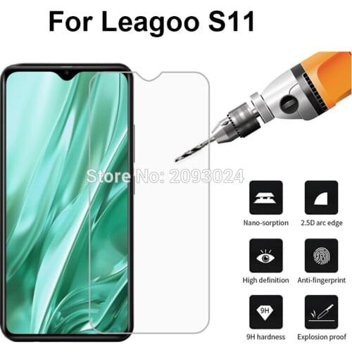 2Pcs Safety On for Leagoo S11 0.26mm Front LCD Tempered Glass Film S11 6.3" Screen Protector pelicula de vidro Guard