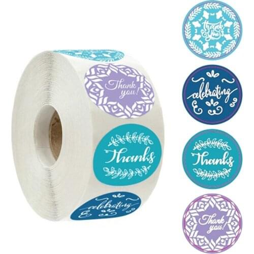500Pcs/roll 4 Types Thank You Sticker For Seal Label Scrapbooking Decoration Sticker Stationery Sticker