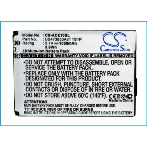Cameron Sino 1050mAh Battery for Acer beTouch E100,beTouch E101,C1,E1,E100,E100 US,E101,A7BTA040H BT.00107.005 US473850A8T 1S1P