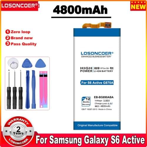 LOSONCOER 4000mAh EB-BG890ABA For Samsung Galaxy G870A S6 Active LTE-A G890A S6 Active SM-G890 SM-G890A Battery+Quick Arrive