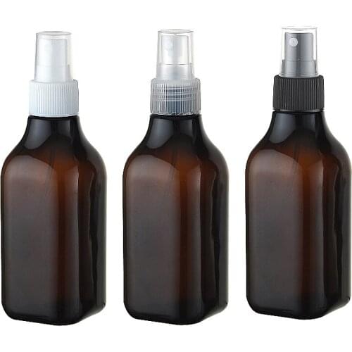 24pcs/lot)200ml brown Liquid plastic spray pump bottle R24 Empty cosmetics bottles 200 cc amber PET spray bottle