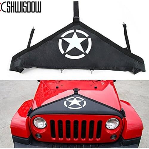 Black Hood Cover Front End Bra Protector suitable For Jeep Wrangler JK Accessories 2007-2017 high quality