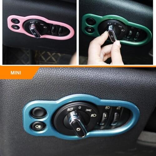 Car Headlight Adjustment Decorative Frame Center Console Sticker For MINI COOPER F55 F56 F57 Accessories Interior Modification