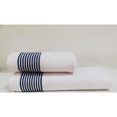 Honeysuckle Bilateral Cotton Bath Towel Set White