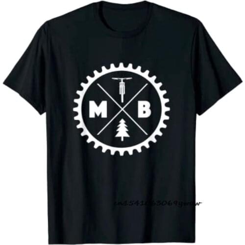 Mountain Biker MTB T Shirts Cycle Biker Forest Cotton Print Tshirt for Men Short Sleeve Vintage Design Tee Shirt Men Camisas