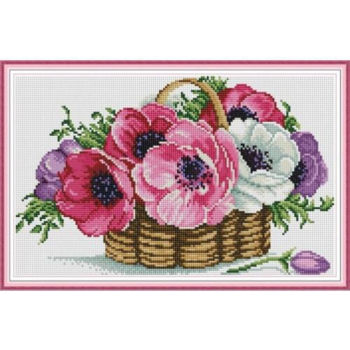 A Basket of Flowers Diamond Embroidery Flowers Special Shaped Diamond Painting Cross Stitch Rhinestone Pictures Icons Mosaic 5D