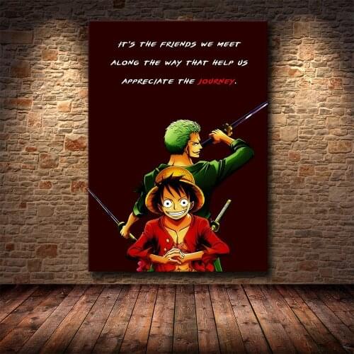 Luffy One Zoro Piece Cartoon TV Series Character HD Printing Canvas Painting Living Room Decoration Painting