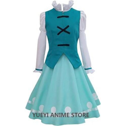 Anime Touhou Project Tatara Kogasa Costume Halloween Cosplay Uniform Dress