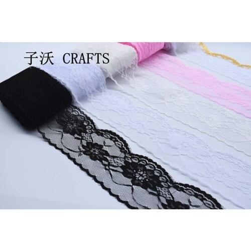 20Yards/Lot New Selling 5 Colors High Quality Lace Ribbon Width 65MM DIY Embroidered Net Lace Trim Fabric For Sewing Decoration