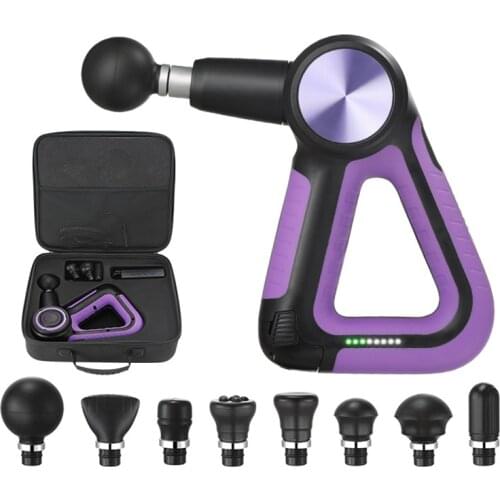 Massage Gun Percussion Body Exercising Muscle 8 Head Massager for Neck and Back Vibrator Slimming Shaping Relaxation