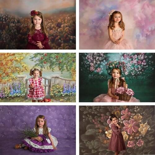 Mehofond Vintage Flower Photography Background Newborn Baby Children Maternity Artistic Portrait Photophone Backdrop Photo Studi