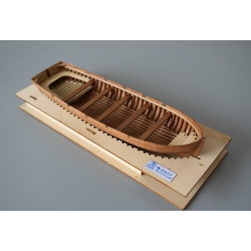 NIDALE model Free shipping Scale 1:48 Laser-cut wooden life boat model kit 195mm J4807 Launch lifeboat model