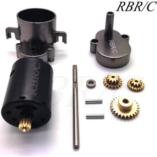 R544 WPL Upgraded Full Metal Gear Case Box With Motor For D12 1/10 Off Road Vehicle Remote Control RC Cars Models Truck