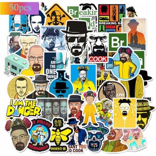 10/30/50pcs/pack Classic TV Show Breaking Bad Stickers For Motorcycle Notebook Computer Car DIY Childrens Toys Refrigerator Box