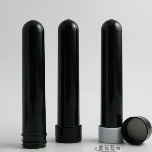 New 30ml 30cc 30g 1oz Empty Black Plastic Tube with black white Cap PS Tube Test Display Tube Candy Case Containers 30pcs