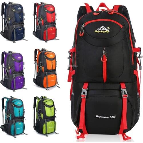 New 40L/50L/60L Outdoor Camping Hiking Backpack Waterproof Men Women Trek Climbing Backpack Large Capacity Mountaineering Bag