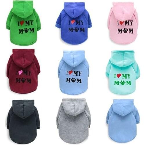 Letter Printing Dog Clothes Cotton Hoodies Clothes for Dogs Pet Clothing for Small Medium Dogs Costumes Coat for Cat Bulldog