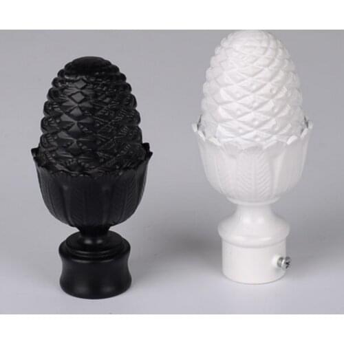 Fit for 28mm Window Treatment Rod Ends Caps Curtain Pole Finial, 1Pcs/ Pack