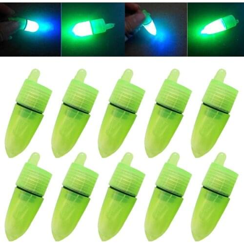 10Pcs Portable Fishing Rod LED Light Fish Bite Alarm Alert Tool Accessories Light Fish Bite Alarm Alert Tool Accessories
