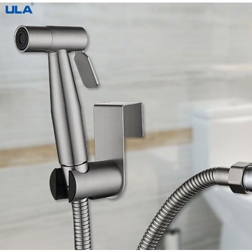 ULA Portable Bidet Sprayer Stainless Steel Toilet Bidet faucet Bathroom Shattaf Valve Jet Set hygienic shower for ass