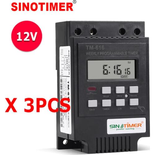 30AMP DC 12V TIMER SWITCH 7 Days 17ON/OFF Programmable 24hrs Time Relay