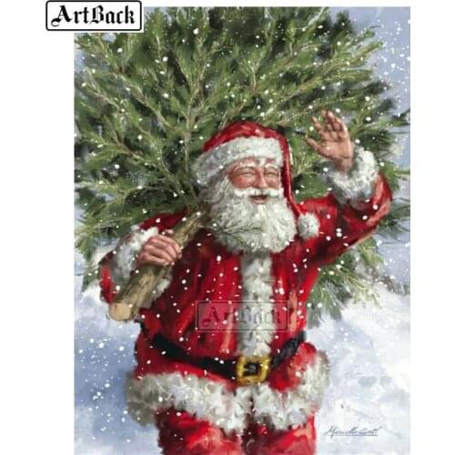 Sale 5d diy diamond painting Santa Claus full square drill resin diamond mosaic decoration crafts gift ARD253