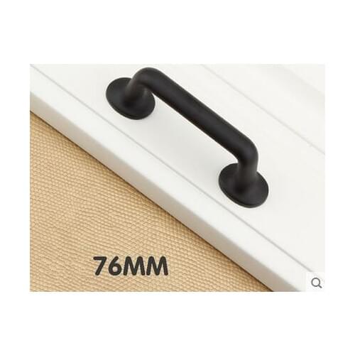 3" Modern simple kitchen cabinet handles pull black dresser pull 76mm wardrobe drawer wardrobe furniture hardware handles pulls