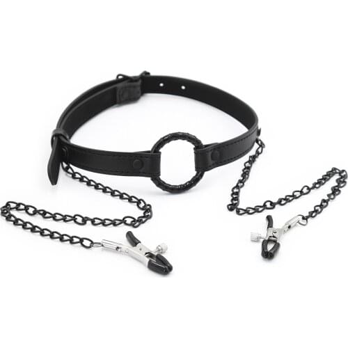 Mens And Womens Sex Toys Mouth gag Breast Clip Mouth Breast Clip Mouthball Stimulate Nipples Flirting