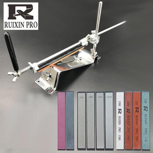 RUIXIN Professional Kitchen Knife Sharpener Whetstone Updated Multifunction Fixed Angle Sharpening System Apex Edge Honing Tools