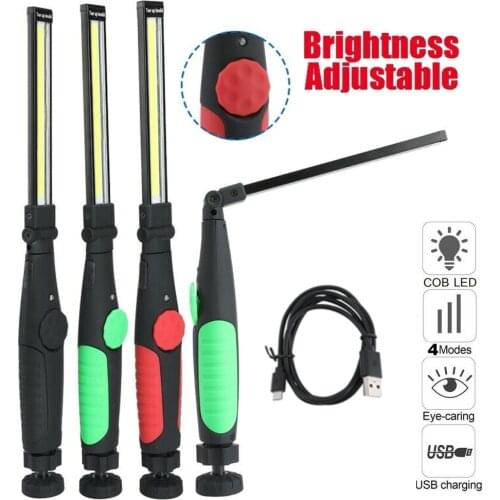 4x 1x Folding 3in1 cob led flashlight Torch 1800mAh 1200mAh USB Rechargeable Camping Emergency Light 360° Inspection Lamp