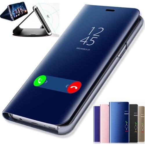 Luxury Smart Mirror Flip Cover for Huawei P30 Pro P20 Lite Nova 2i 3 3i 4 Case for Huawei P Smart Plus Y6 Y7 2019 2018 Cases