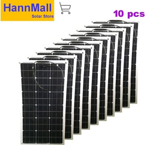 HannMall solar panel 700W 800W 12V volt panel solar flexible monocrsytalline solar cell for car marine solar battery 12v/24v