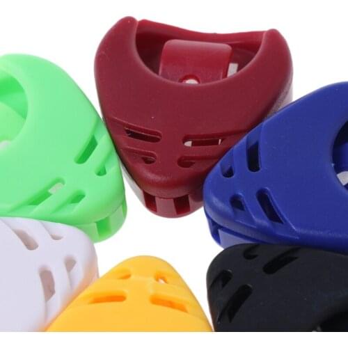 WXTF 5pcs Guitar Accessories Plectrum Heart Shaped Pick Holder Box Musical Instrument