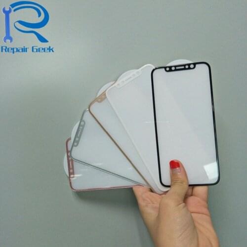 10pcs Tempered Glass For Apple iPhone X Screen Protector 4D Clear Anti Scratch Explosion Curved Slim Thin with retail package