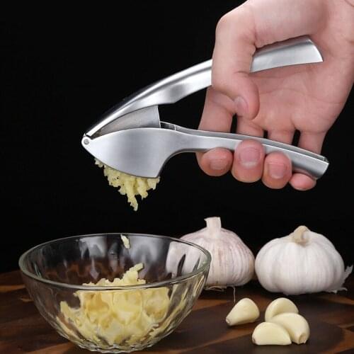 1pcs Manual Garlic Press Household Stainless Steel Ginger And Garlic Pressing Tools Handheld Masher Kitchen Gadgets Accessories